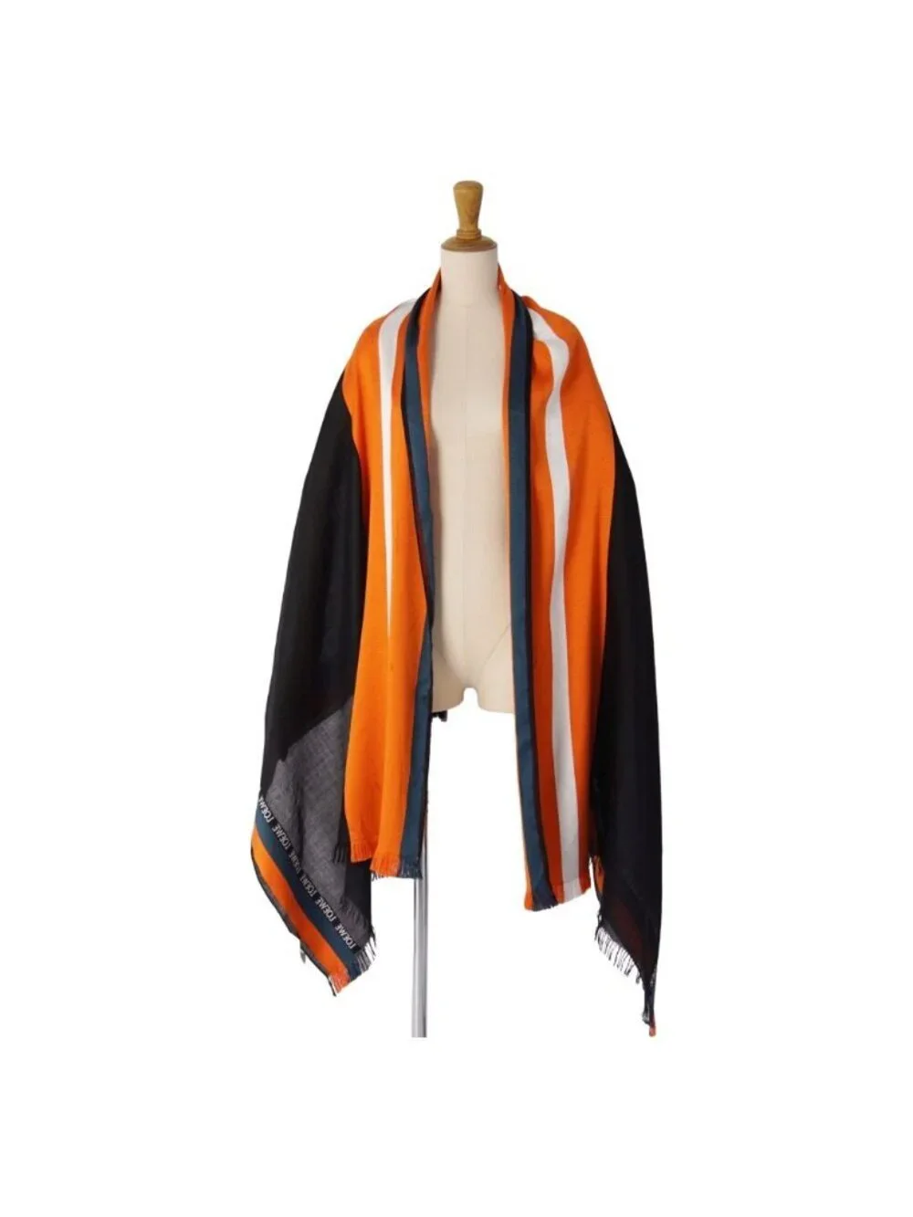 Loewe Scarf Shawl Striped Silk Wool